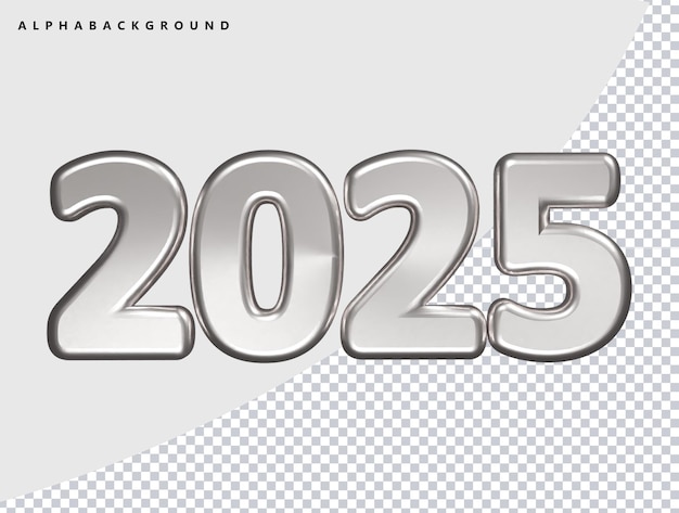 2025 3d icon render illustration