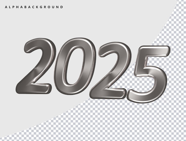 2025 3d icon render illustration