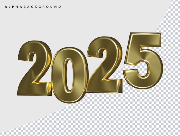 2025 3d icon render illustration