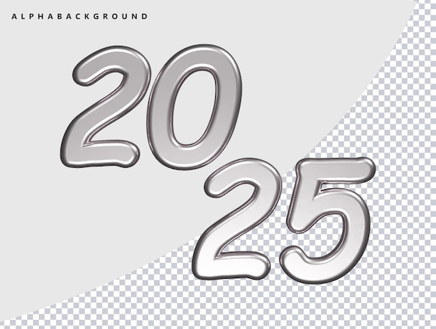 2025 3d render icon illustration