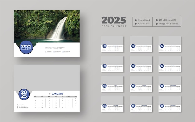 PSD 2025 desk calendar template desk calendar planner