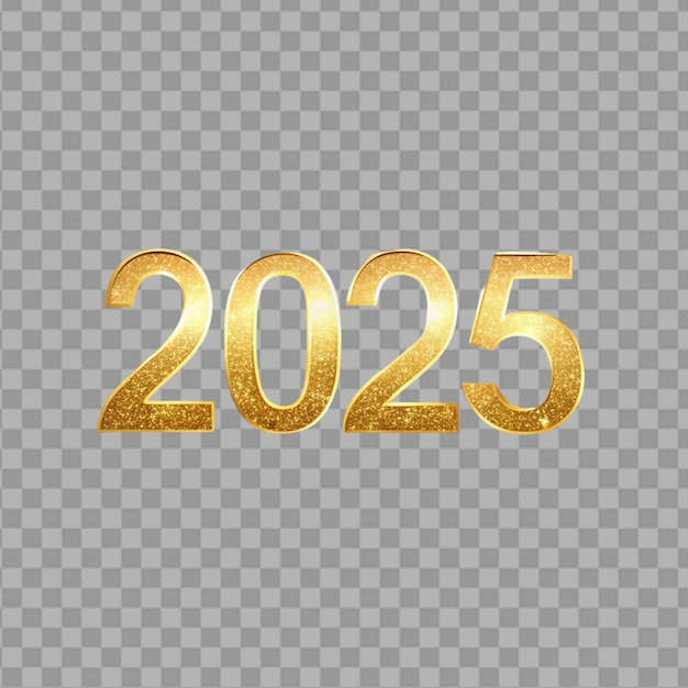 PSD 2025 in gold text on transparent background