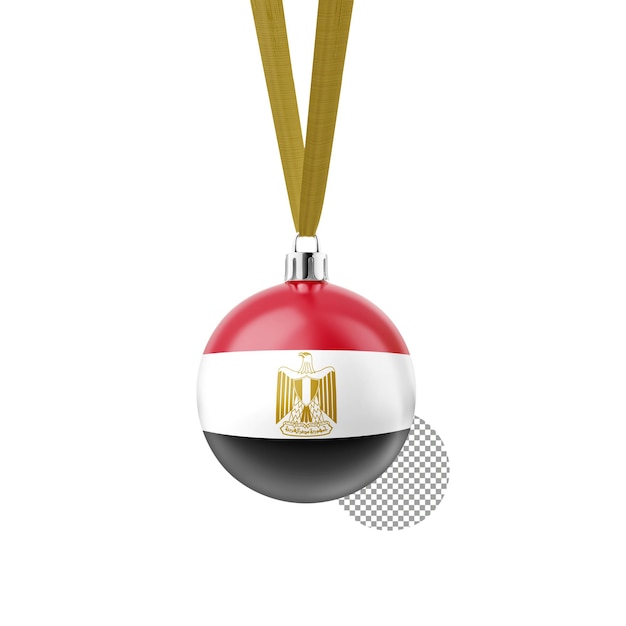 PSD 2025 transparent egypt flag christmas ball festive holiday amp new year ornament