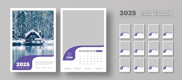 PSD 2025 wall calendar template 2025 corporate business wall calendar schedule planner