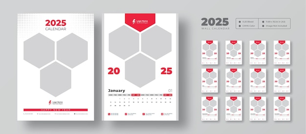 PSD 2025 wall calendar template wall calendar planner