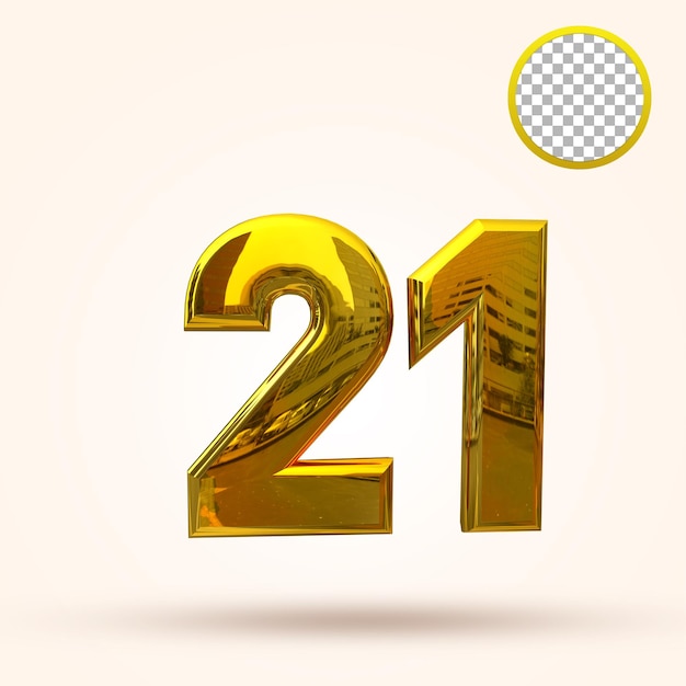 21 years anniversary 3d template premium psd