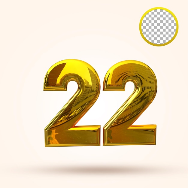 22 years anniversary 3d template premium psd