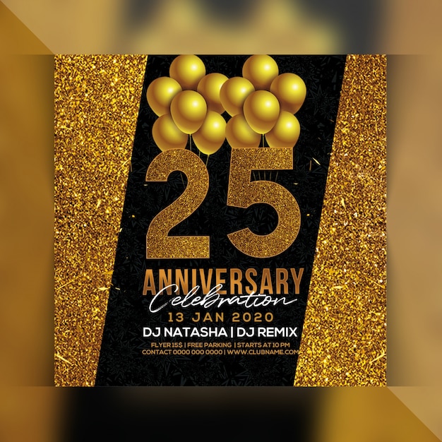 25 anniversary party flyer