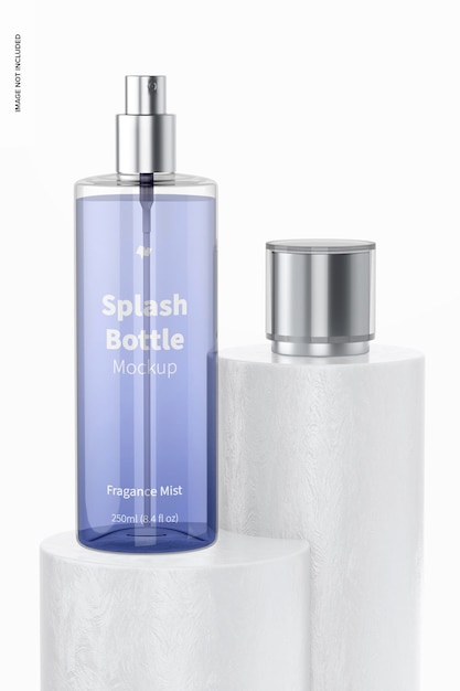 250 ml Splash Bottle Mockup, on Surface