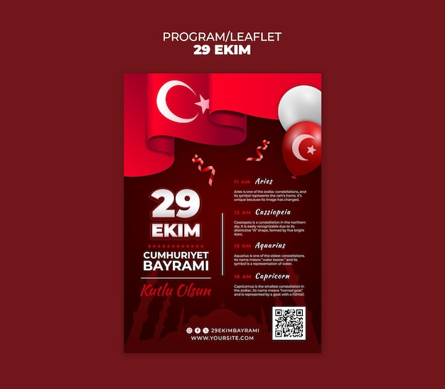 PSD 29 ekim celebration template