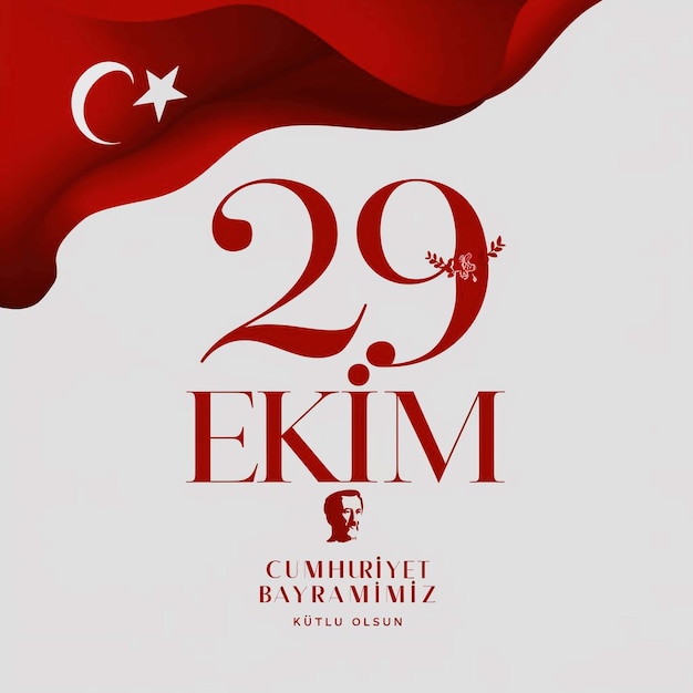 PSD 29 ekim cumhuriyet bayrami day turkey translation 29 october republic day turkey and the national