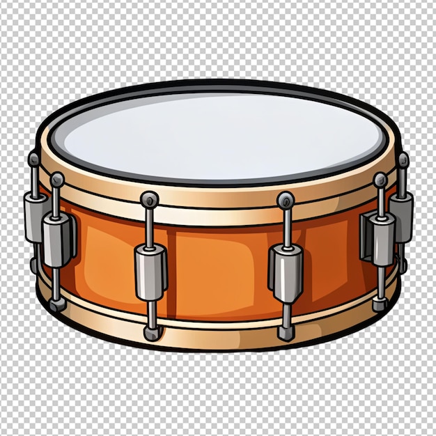 2d drum on transparent background