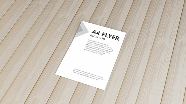 PSD 3-a4 mockup single flyer for presentation design paper