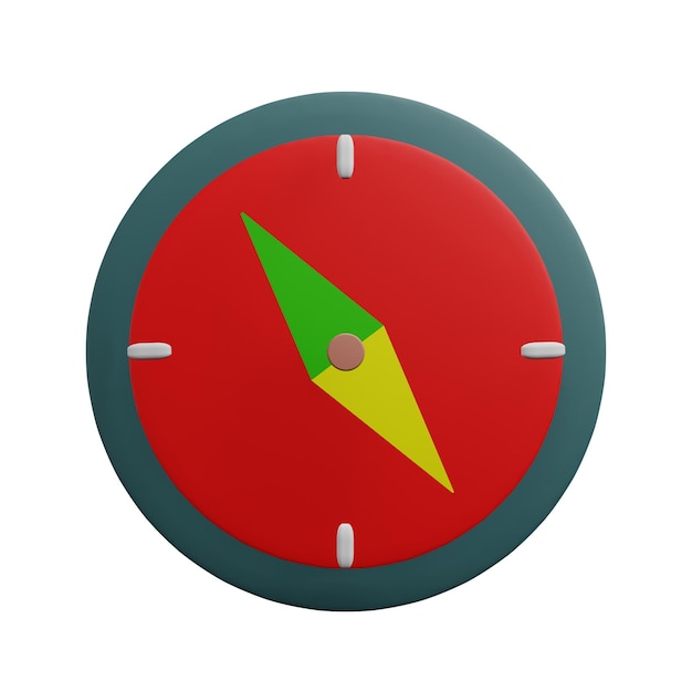 3 D illustration of compass icon