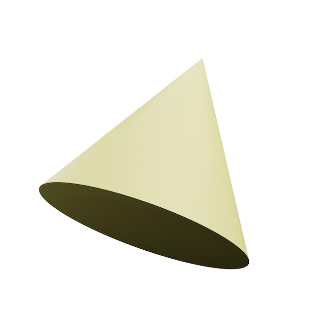 3 D illustration of cone shape