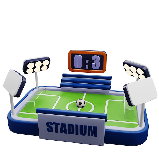 PSD 3 d illustration of football stadium icon