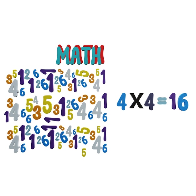 PSD 3 d illustration of math background icon