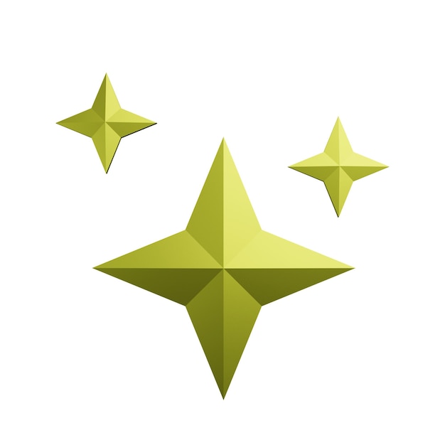 3 D illustration of star weather icon