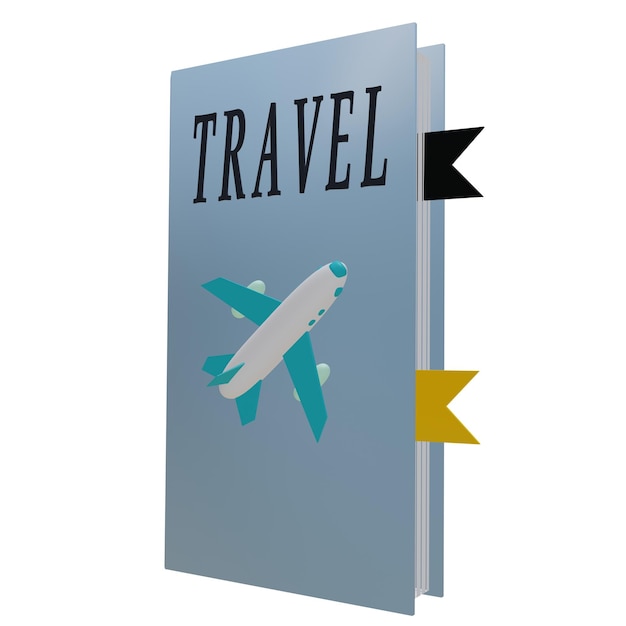 PSD 3 d illustration of travel book icon