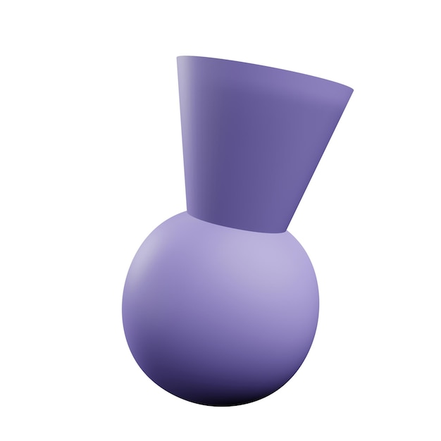 PSD 3 d illustration of vase shape