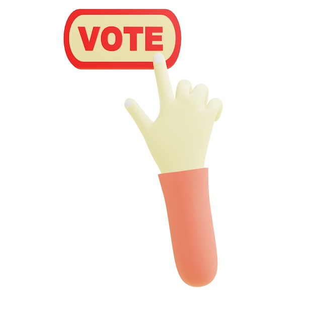 PSD 3 d illustration of vote icon