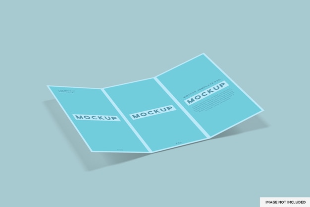 3-fold brochure mockup isolated