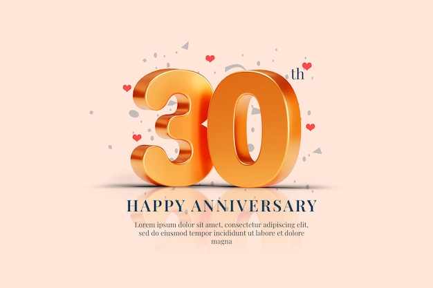 30 Happy Anniversary Celebration Design psd