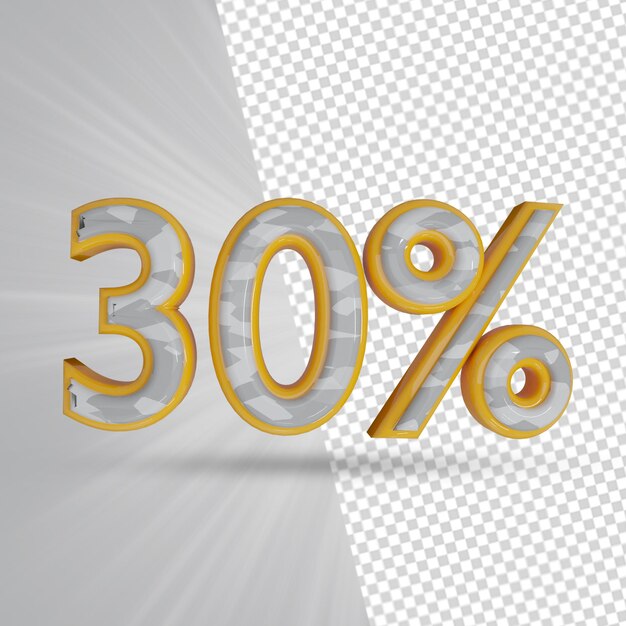 30 percent discount sale offer 3d render