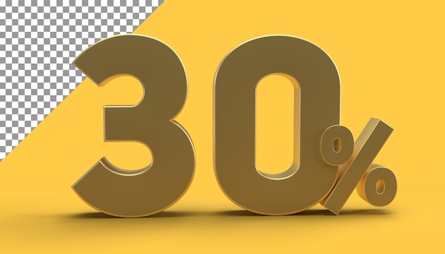 30 percent off the tag in highquality 3D rendering file sale label symbol for shopping mall 30