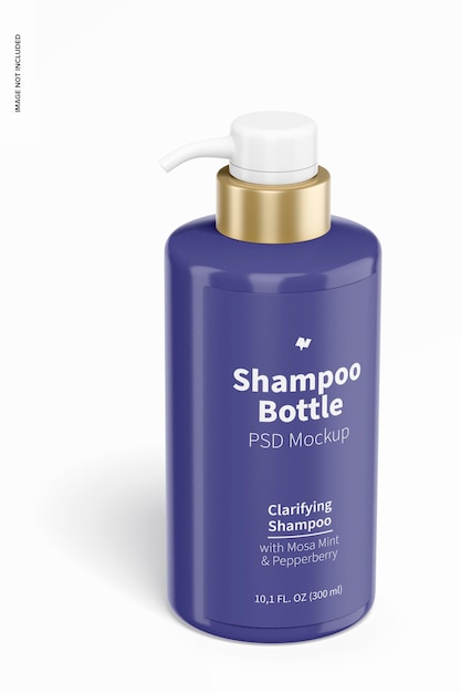 300 ml Shampoo Bottle Mockup, Front View