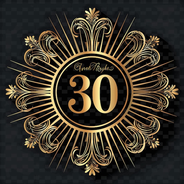 PSD 30th anniversary logo with a luxurious design featuring a st vector abstract design collections