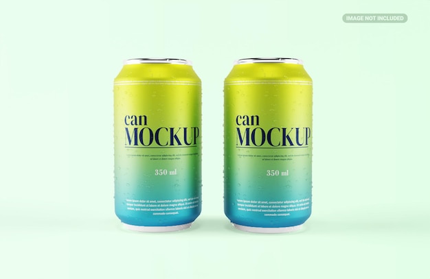 350ml soda can or fresh drink can mockup