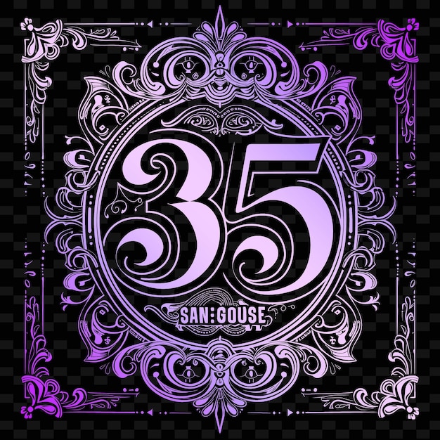 35Th Anniversary Logo With a Vintage Inspired Design Featuri Vector Abstract Design Collections