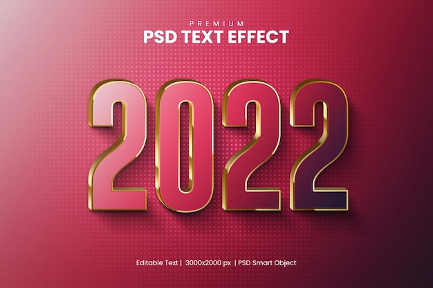 3D 2022 text effect Template