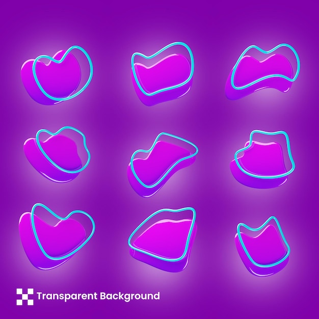 3D abstract Blob Decoration Bundle