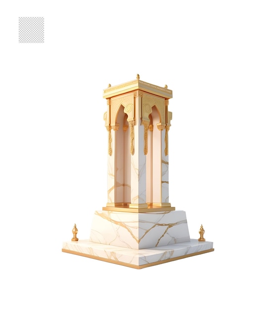 3d Abstract islamic pedestal podium stage png