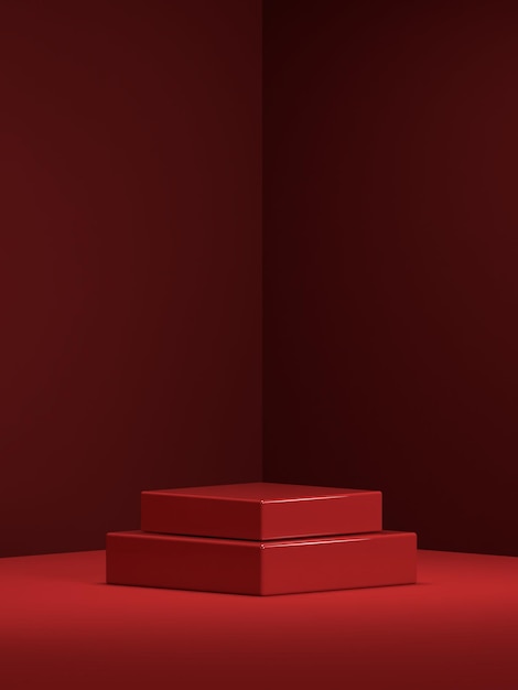 3D Abstract scene geometry shape podium  