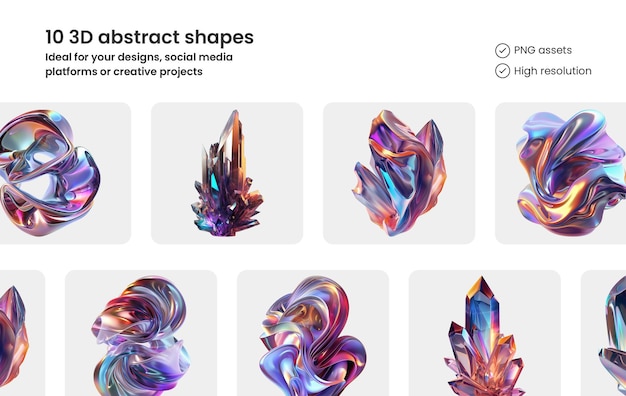 3D abstract shapes