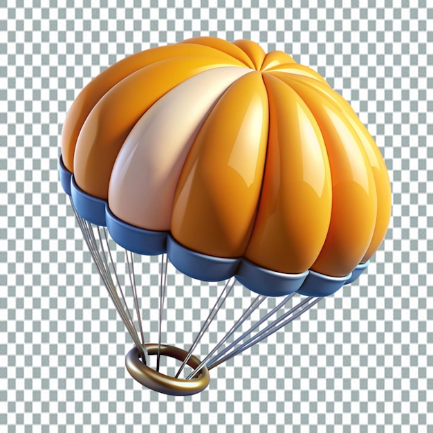 3d air balloon isolated on transparent background