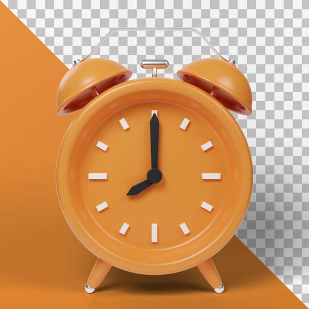 3D Alarm clock 3d illustration Premium Psd