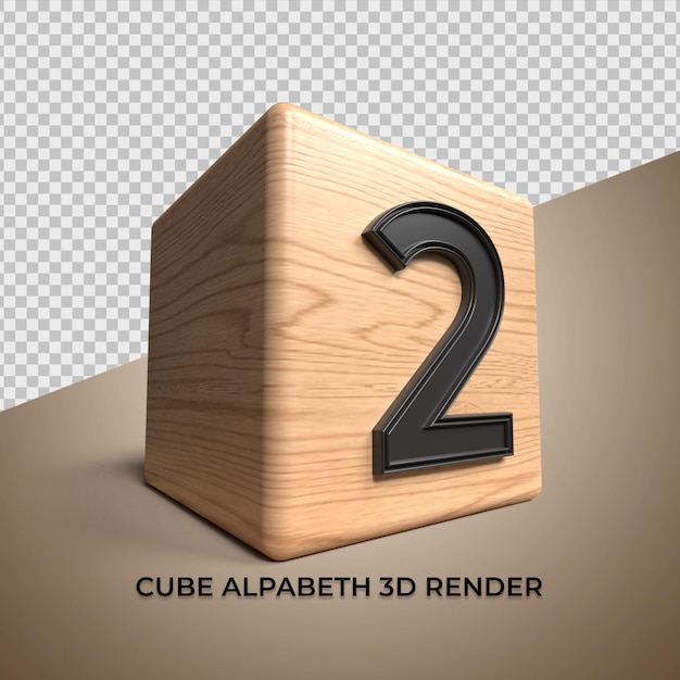 3D alphabet 2 cube wood wooden for business