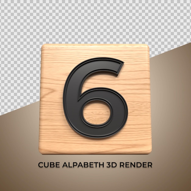 3D alphabet 6 cube wood wooden for business