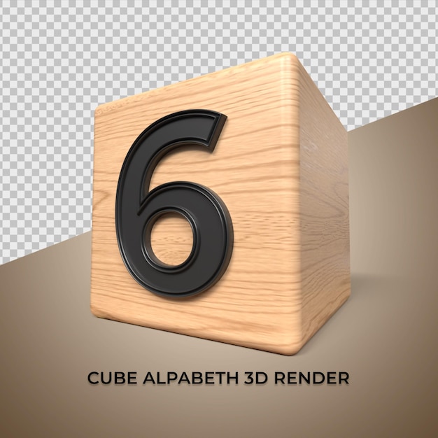 3D alphabet 6 cube wood wooden for business