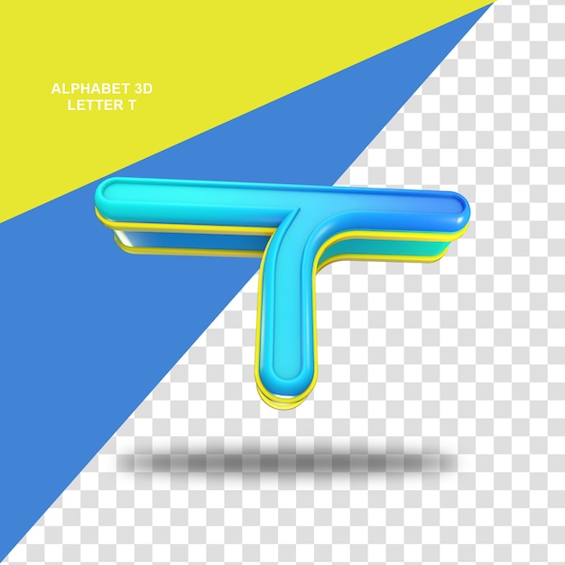 3D Alphabet Letter T