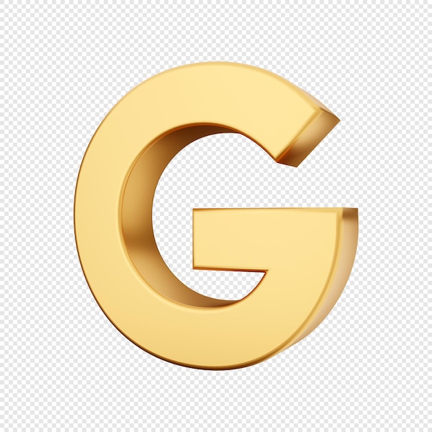 3d alphabet number symbols gold icon illustration