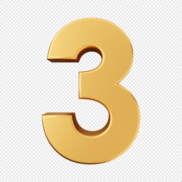 3d alphabet number symbols gold icon illustration