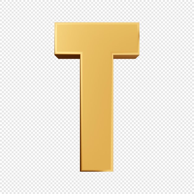 3d alphabet number symbols gold icon illustration