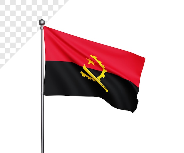 3d angola flag illustration