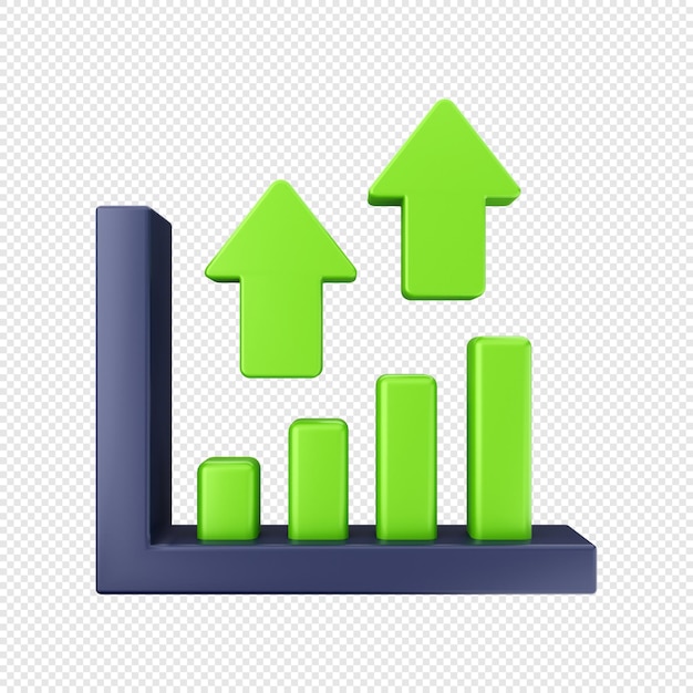 3d arrow increase and decrease icon illustration