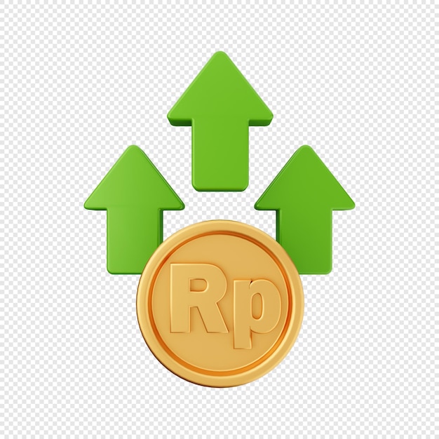 3D Arrow Increase and decrease icon illustration